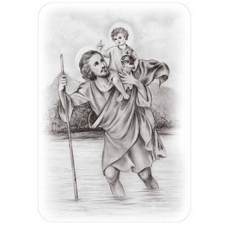 Avisa, St. Christopher Auto Tattoo Klistermærke - 33x47,5cm