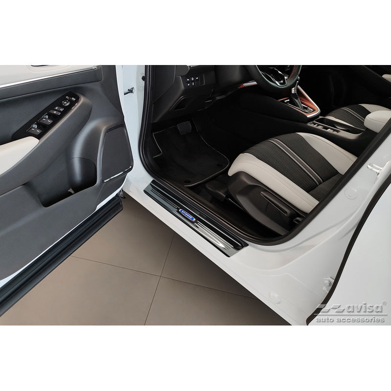 Avisa, Trinbeskyttere, Sort, Rustfritstål, passer til Honda HR-V 2021- 'Hybrid' - 4-dele