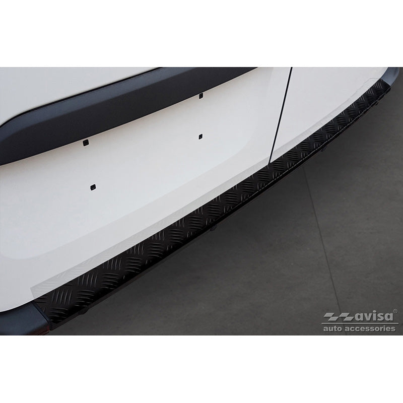 Avisa, Bakre stötfångarskydd, mattsvart, alu, passar Mercedes Sprinter III 2018- 'Riffled plate'