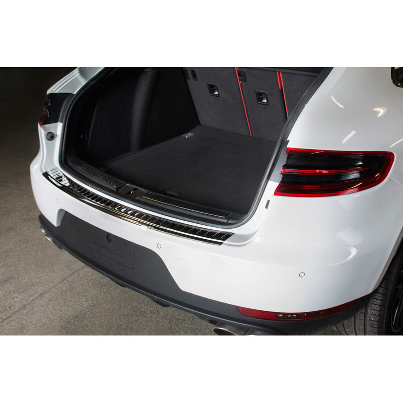 Avisa, Bakre stötfångarskydd, Svart, Rostfritt stål, passar Porsche Macan 2013- 'Ribs'