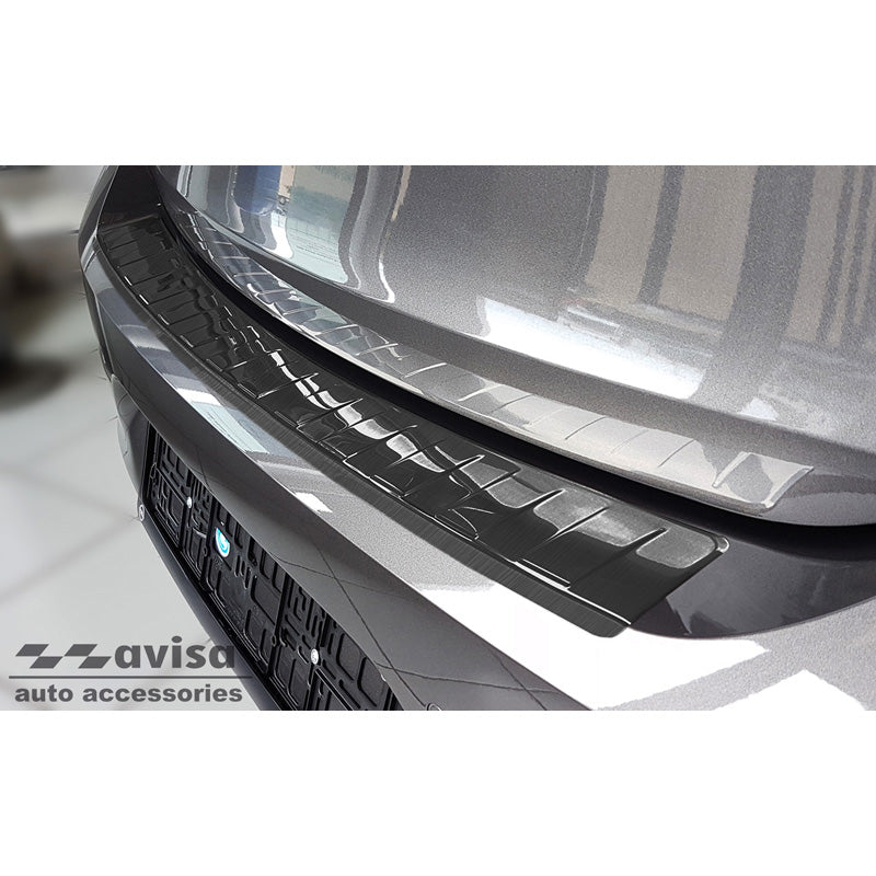 Avisa, Bakre stötfångarskydd, Svart, Rostfritt stål, passar Opel Corsa F Edition/Elegance HB 5-dörrars 2019- 'Ribs' (exkl. Equipment Ultimate)