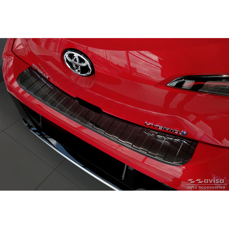 Avisa, Bagkofangerbeskytter, Sort, Rustfritstål, passer til Toyota Corolla XII HB 2019- (incl. GR-Sport) 'Ribs'
