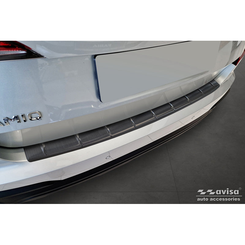 Avisa, Bagkofangerbeskytter, Sort, Rustfritstål, passer til Skoda Kamiq Facelift 2023- 'Ribs'