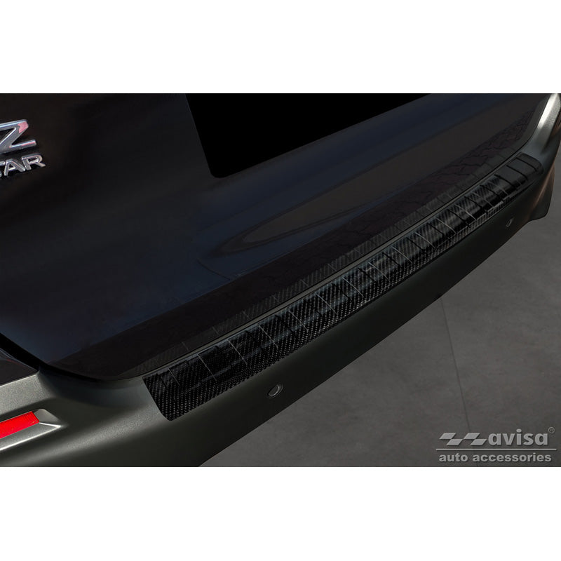 Avisa, Bakre stötfångarskydd, 3D Real Carbon, Passar Honda Jazz Crosstar Hybrid 2020- 'Ribs'