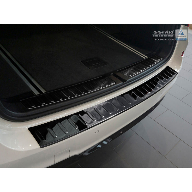 Avisa, Bagkofangerbeskytter, Blank Sort, Rustfritstål, passer til BMW X3 F25 2014-2017 'Ribs'
