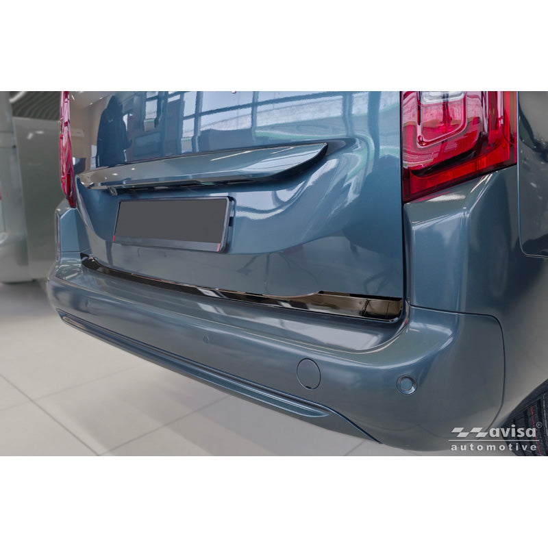 Avisa, Bagklaptrim, Sort krom rustfrit stål, passer til Toyota Proace City Verso (2019-2024) & Facelift (2024-)