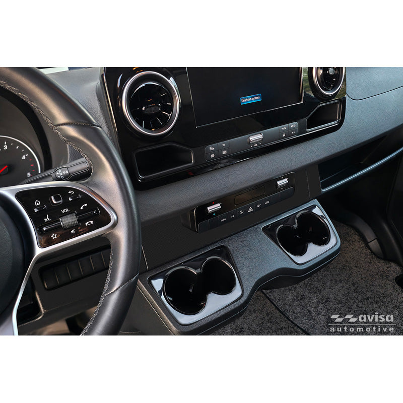 Avisa, Kopholderstyling, Rustfrit stål, sort, 2 stk., passer til Mercedes Sprinter III (2018-)