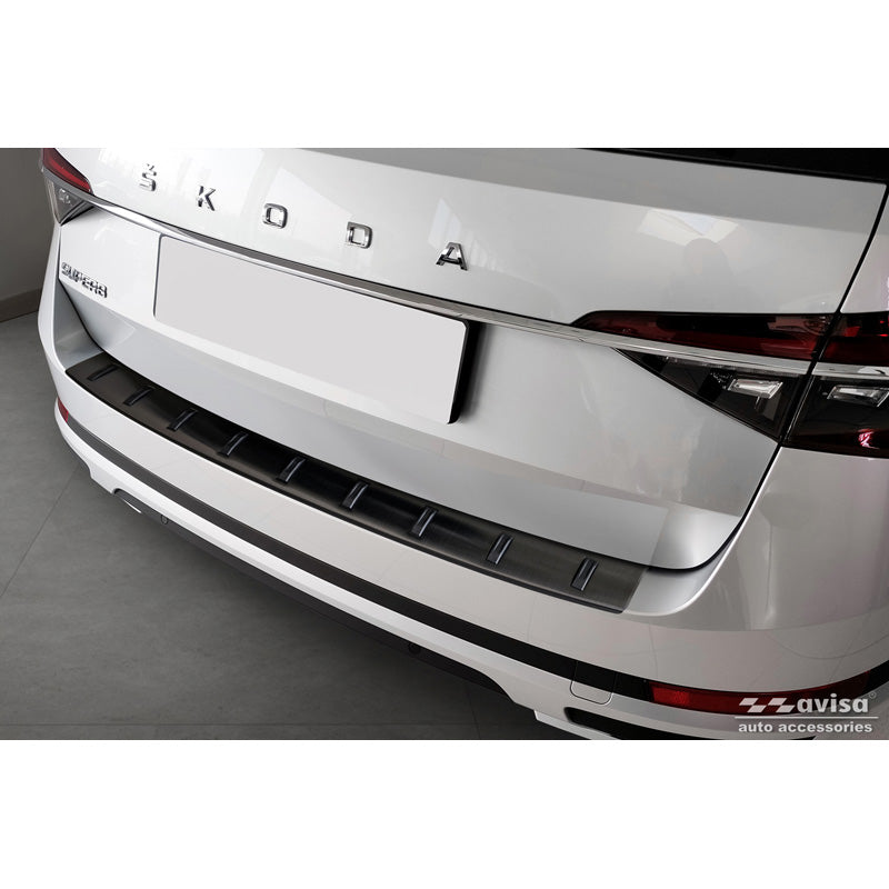 Avisa, Bakre stötfångarskydd, Svart, Rostfritt stål, passar Skoda Superb III Combi 2015-2023 inkl. Scout "STRONG EDITION"