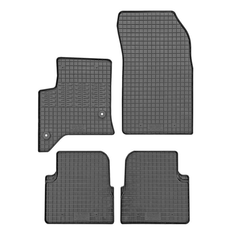 CIKCAR, Gummimåtter, Passer til Jeep Avenger (Hybrid) 2023-, Fiat 600 (Hybrid) 2023- & Alfa Romeo Junior (Hybrid) 2024-, 4 dele med fastgøringssystem