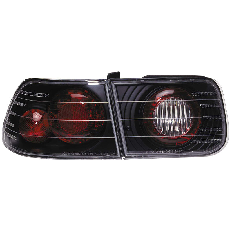 Baklampor, passar Honda Civic Coupe 1996-2001 - Svart