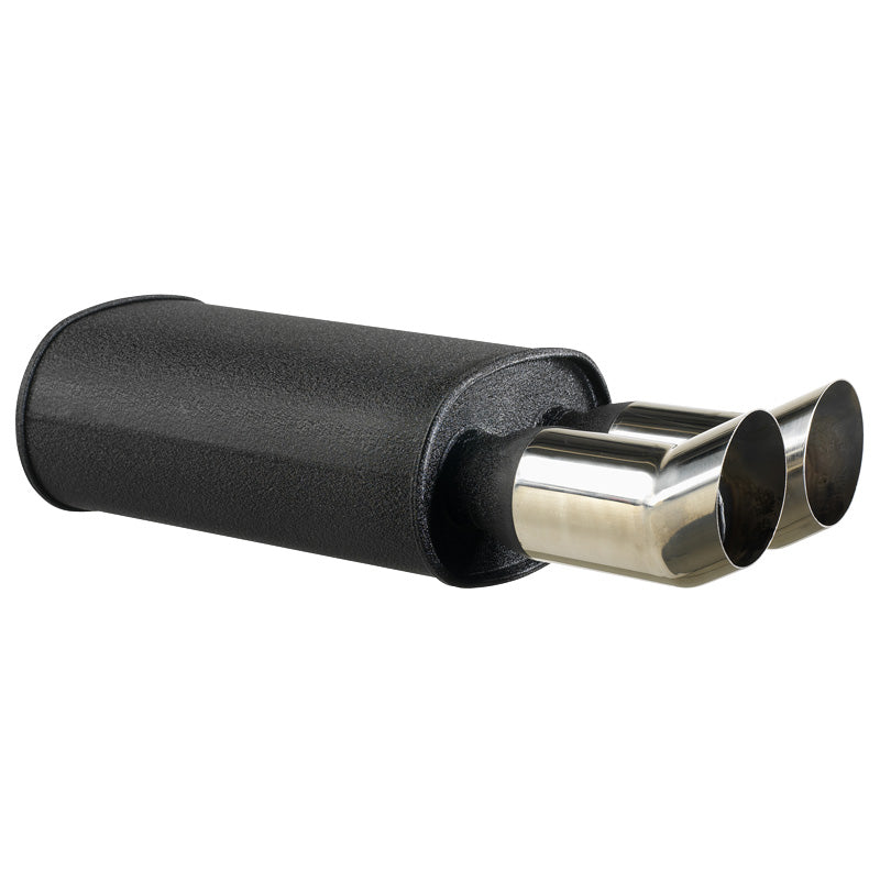 AutoStyle, DTM Universal Sport Avgas - Svart - Anslutning 63,5 mm / Uttag 2x76 mm