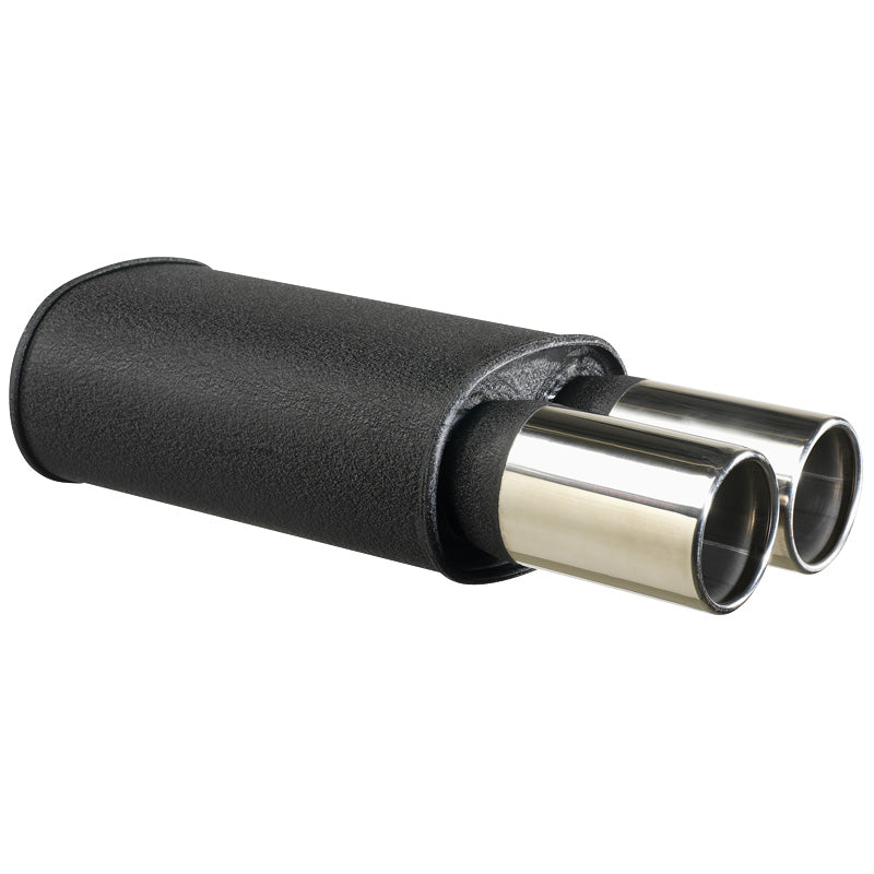 AutoStyle, sportavgassystem - 2x90 mm Runt - Anslutning 63,5 mm / Uttag 2x90 mm