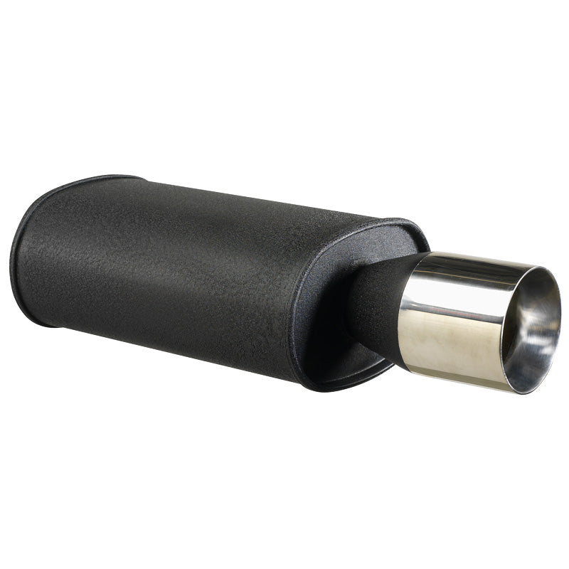 AutoStyle, black Box Universal Sport Avgas - Rund - Ø 210mm, Anslutning 63,5mm / uttag 102mm