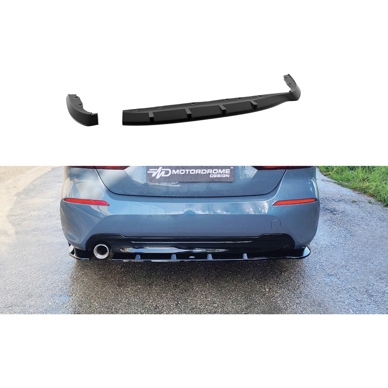 Motordrome, Underlæbe, bag, passer til BMW 1-Series (F40) excl. M-Sport/M135i (2019-2024), ABS, blank sort