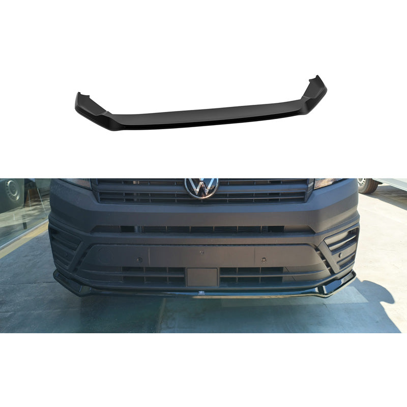Motordrome, Frontspoiler, ABS i blank sort, passer til Volkswagen Crafter II (2016-) & MAN TGE (2017-) PreFacelift