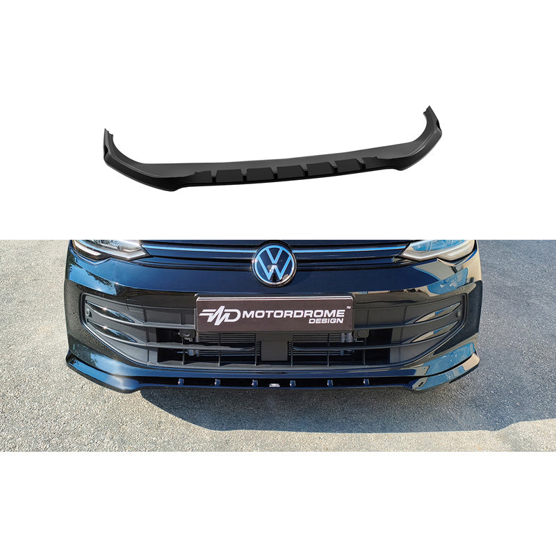 Motordrome, Frontspoiler, Gloss Black, passer til Volkswagen Golf 8 Facelift (2024-) inkl. Variant (ABS)