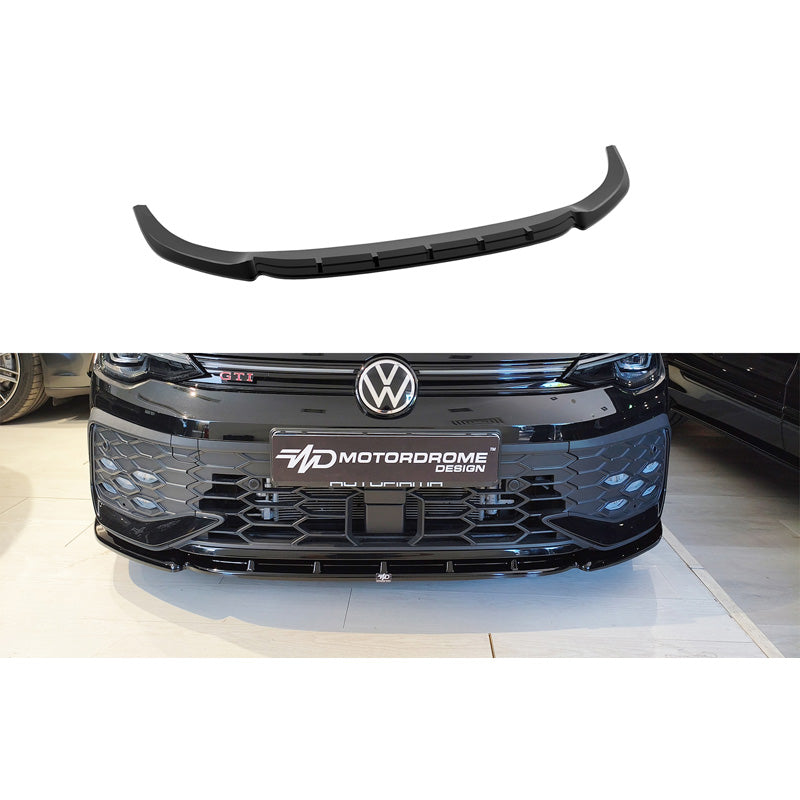 Motordrome, Frontspoiler, Gloss Black, passer til Volkswagen Golf 8 Facelift R-Line/GTE/GTI (2024-)