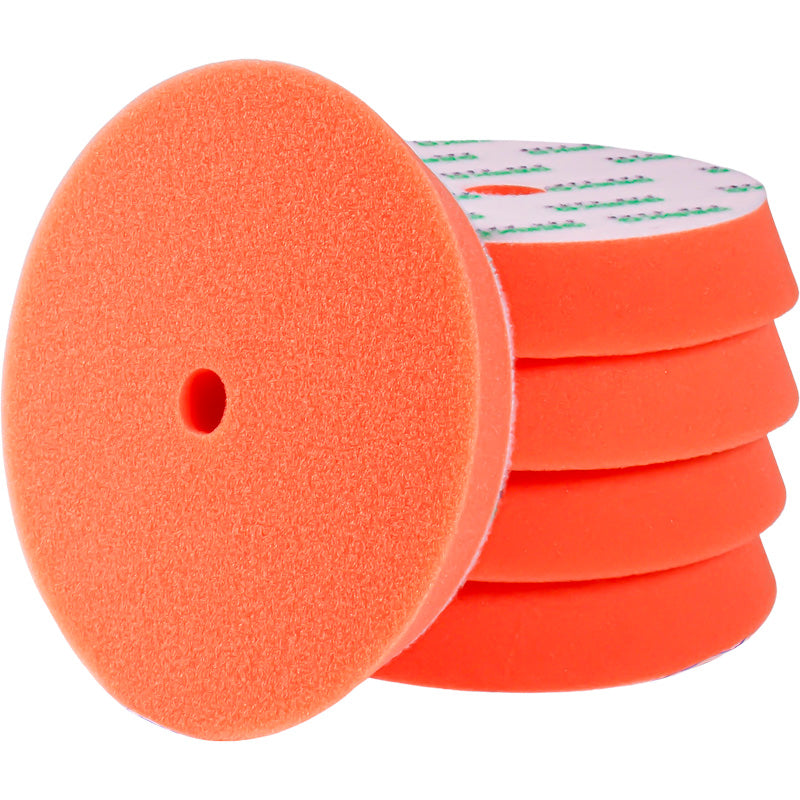Gecko, Medium Polishing Pad (Orange), 80mm, 5 stk, 75mm backing plate