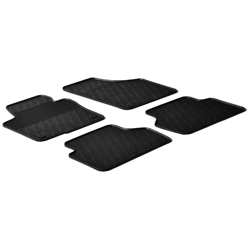 Gledring, Gummimattor, Passar för Volkswagen Tiguan 2007-2016 (G-profil 4 delar + clips)