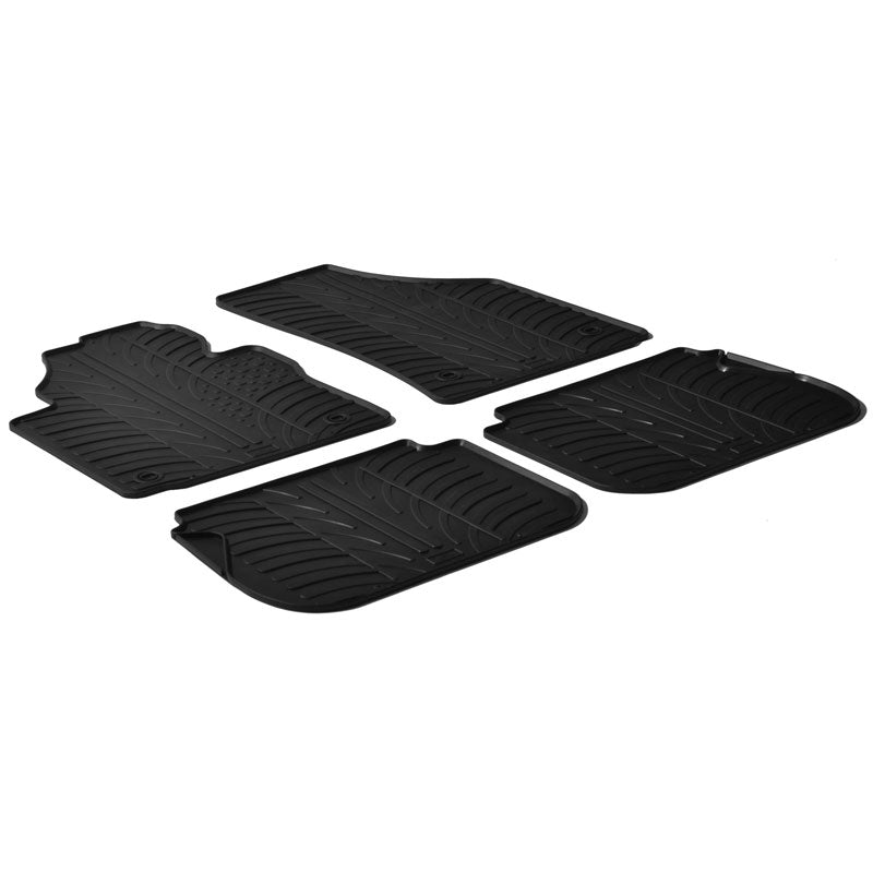 Gledring, Gummimattor, lämplig för Volkswagen Caddy 2004-2015 & 2015-2020 (G-profil 4 delar + klämma)