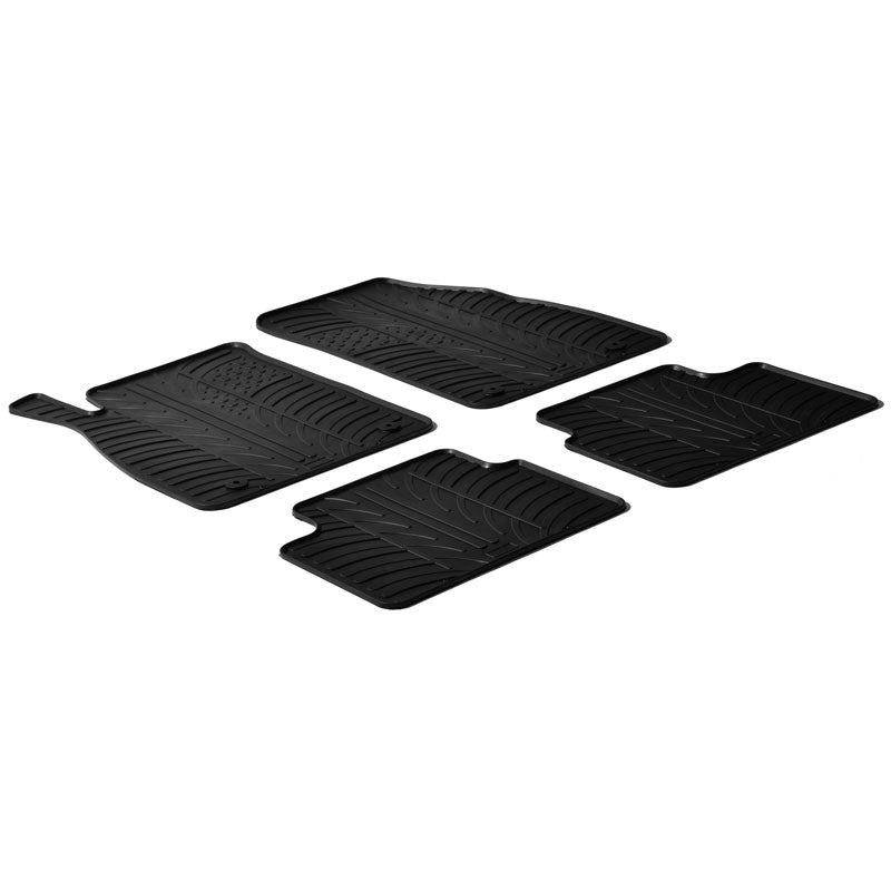Gledring, gummimattor, Passar för Opel Insignia 2008-2013 (T-profil 4 delar + klämma)
