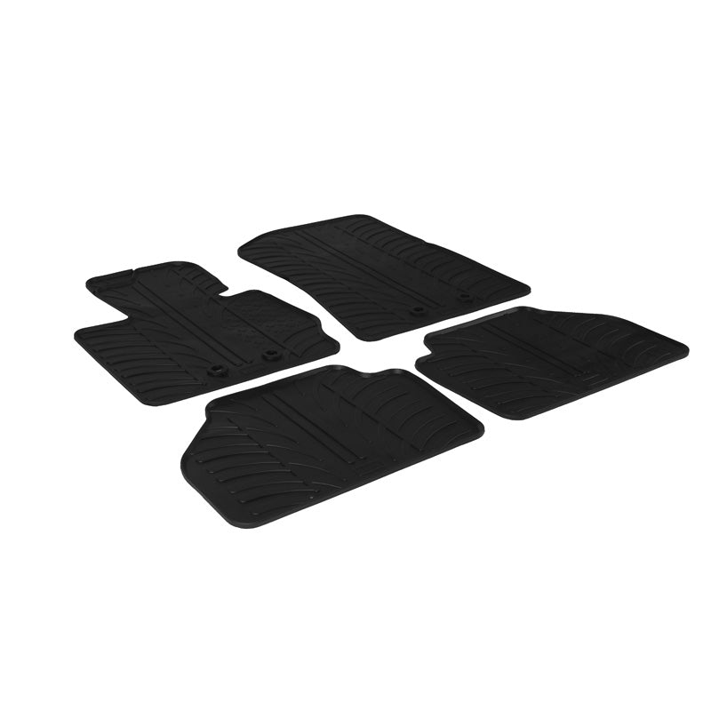Gledring, Gummimåtter, passer til BMW X4 (F26) 2014-2018 (T profile 4-dele + klips)