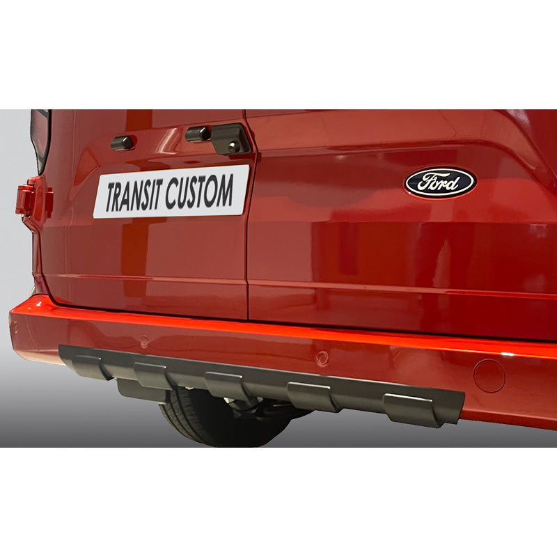 RGM, bakre stötfångarskirt 'Skid-Plate', passar till Ford Transit Custom / Tourneo Custom 2023- Black (ABS)