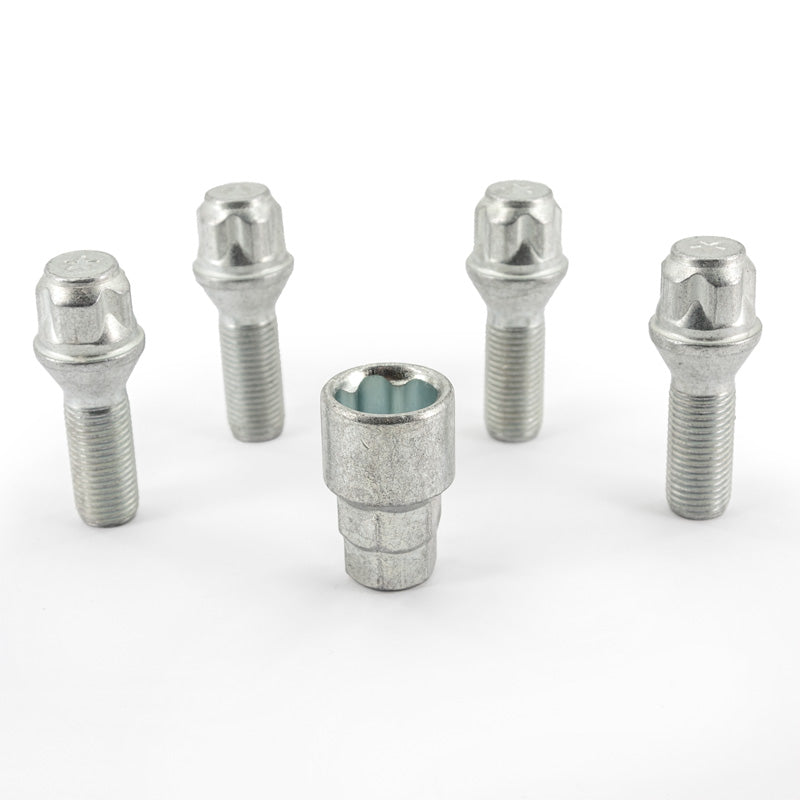 HR, Hjullåssats M14x1,50x31mm Taper - 4 hjullåsbultar inkl. adapter