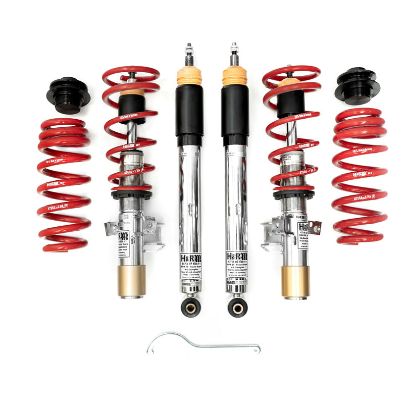 H&R, Twin-Tube Coil Over Kit Version 1, passer til Volkswagen Golf VIII 2020- FA-Load up to 1000kg - Twist beam RA - Spring leg 55mm - excl. cancellation kit