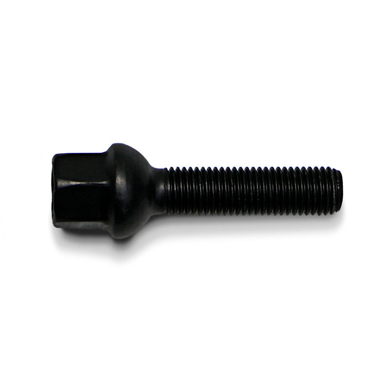 H&R, Hjulbult Round-Head R12 M12x1,50 - längd 40 mm - Svart (passar t.ex. Mercedes)