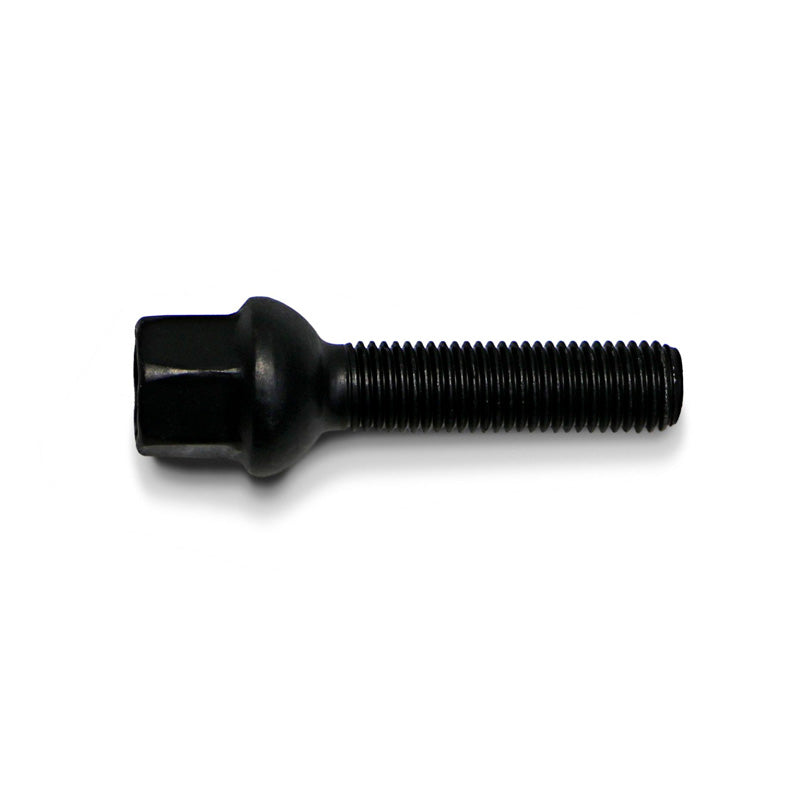 H&R, Hjulbult Round-Head R12 M12x1,50 - längd 55 mm - Svart (passar t.ex. Mercedes)