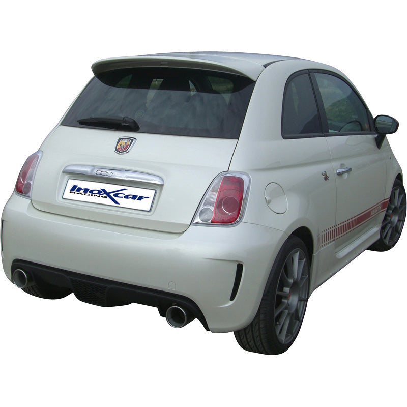 InoXcar, Dubbelt sportavgassystem, passar Fiat 500 1.4T Abarth 2008- Vänster/Höger 102mm