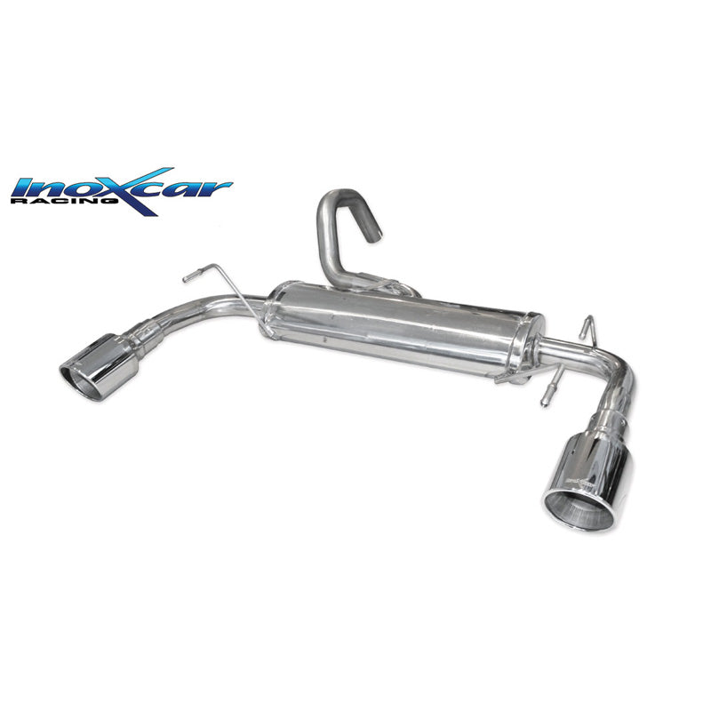 InoXcar, Dobbelt sportsudstødning, passer til Abarth 695 180hp 2009- 1x100mm X-Race