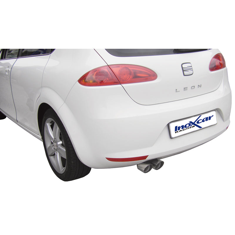 InoXcar, Sportavgassystem, passar Seat Leon 1P 1.4TSi (125HP) 2010- 2x80mm Racing