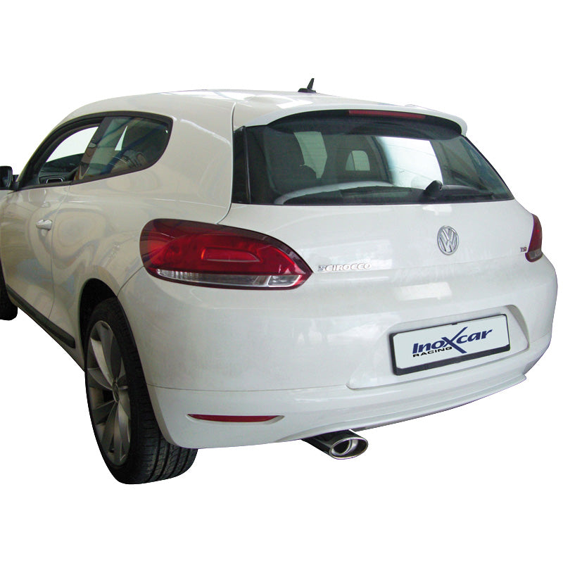 InoXcar, Sportavgassystem, passar Volkswagen Scirocco 1.4 TSi (160HP) 2008- 120x80 Oblique