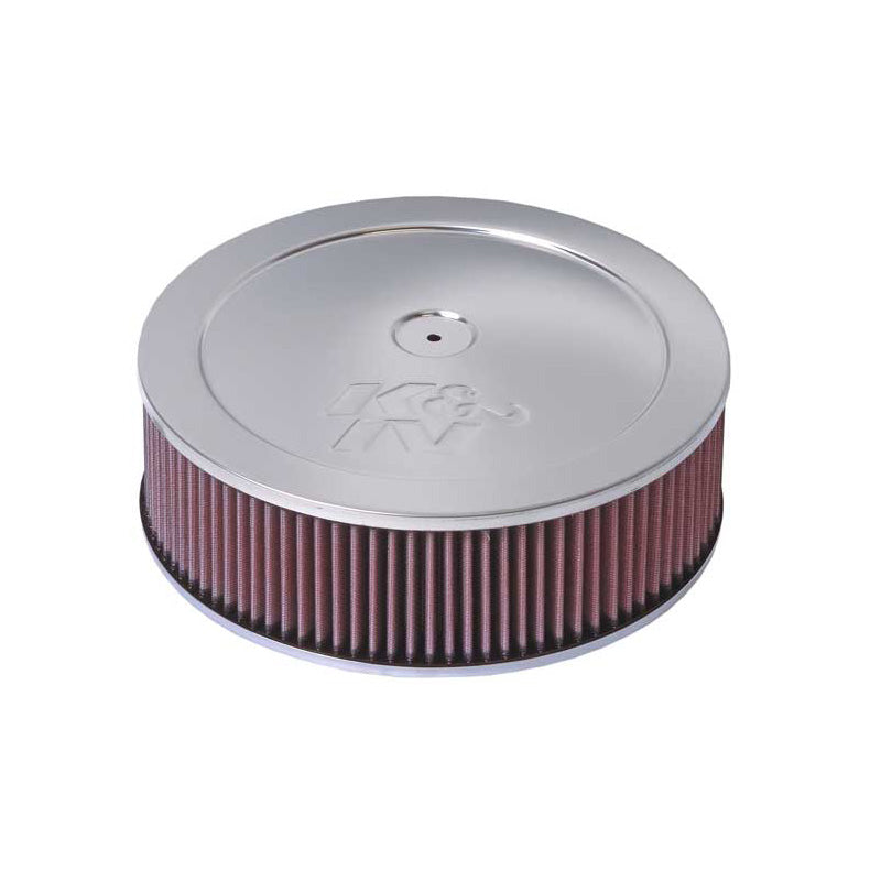 K&N Round Air Filter Assembly - 130mm flange, 279mm diameter, 121mm height (60-1180)