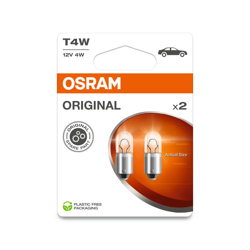 Osram, Original halogenlampor - BA9S - 12V/4W - Set med 2 st.