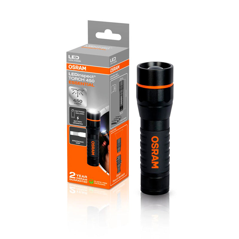 Osram, LEDinspect® TORCH 450 Essential, justerbar håndinspektionslygte