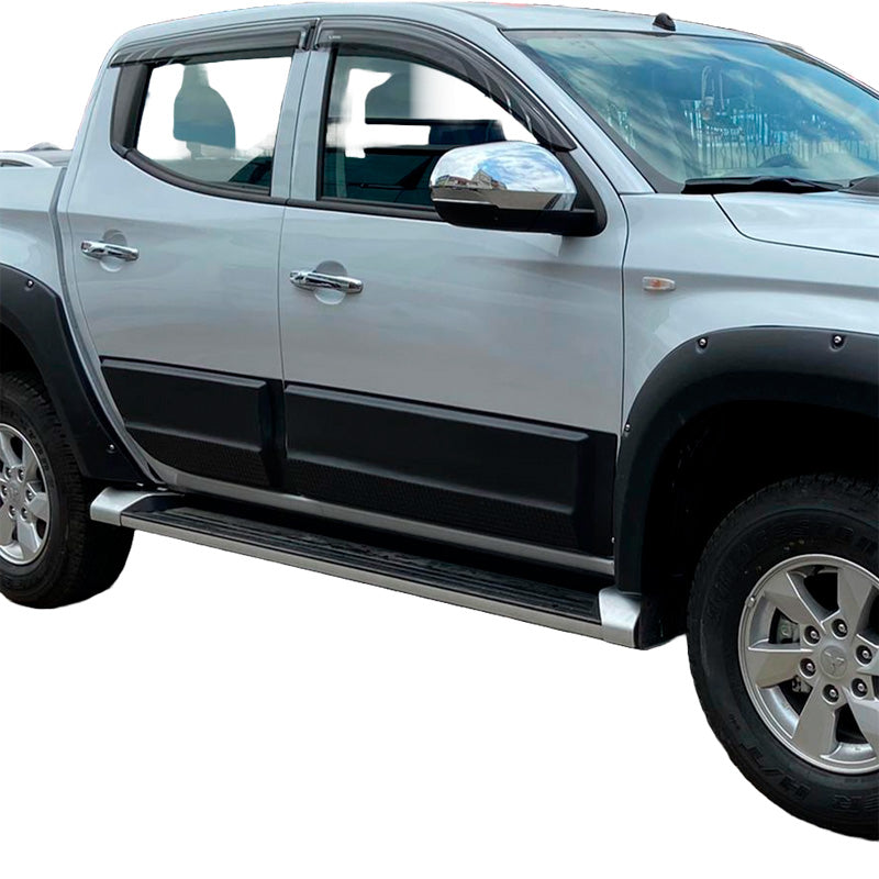 OneWay, Sidoklädsel, Matt svart, Passar till Mitsubishi L200 Triton 5/6 (2015-), 4-delat set