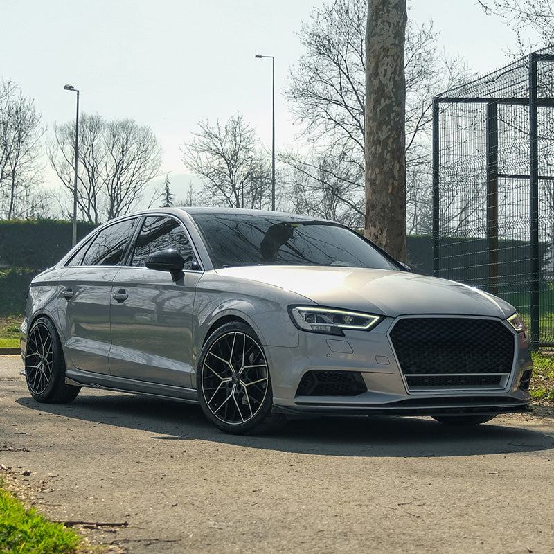 OneWay, Komplett bodykit, Blank svart, passar till Audi A3 (8V) Sedan Facelift (2016-2020)