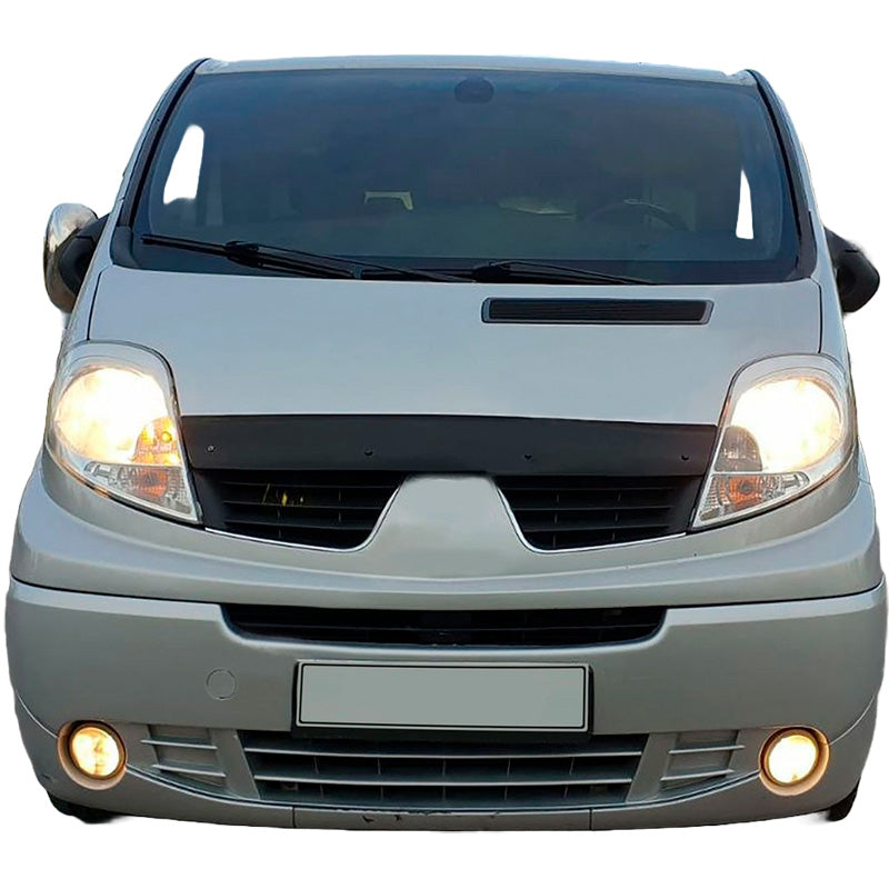 OneWay, Motorhjelmsbeskytter, Glossy Sort, Passer til Renault Trafic X83 2001-2014