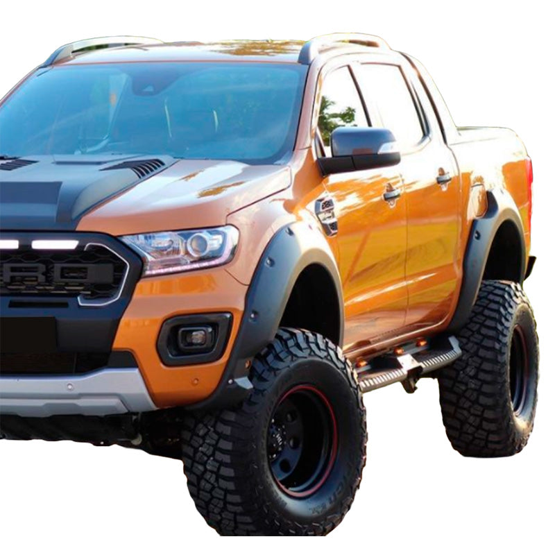 OneWay, Fender Flares sæt, Mat Sort, Passer til Ford Ranger T8 (2019-2022), 'Robust Design' – 4 dele
