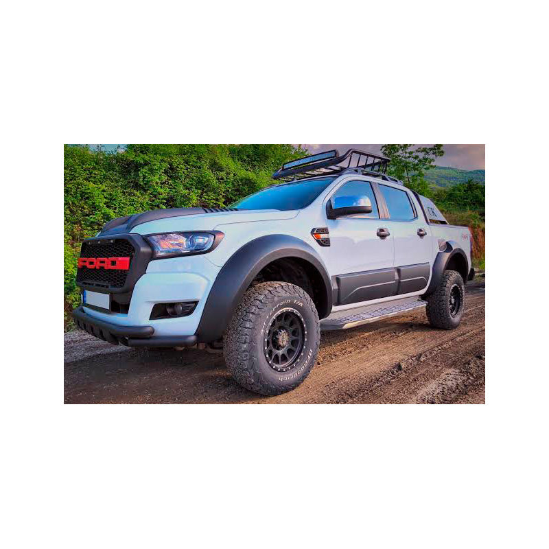 OneWay, Fender Flares sæt, ABS-plastik, Matt sort, Passer til Ford Ranger T6/T7/T8 2012-2022, 4 dele