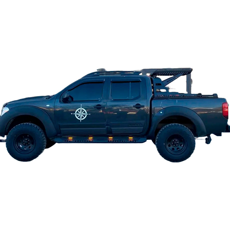 OneWay, Fender Flares sæt, Mat sort, Passer til Nissan Navara D40 (2005-2010), 'Aggressiv design' – 4 dele