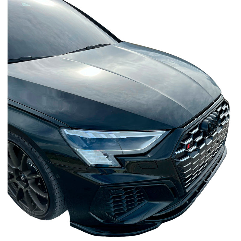 OneWay, Frontspoiler, Glanssort, Passer til Audi A3 S-Line/S3 8Y (2020-), OEM-kvalitet