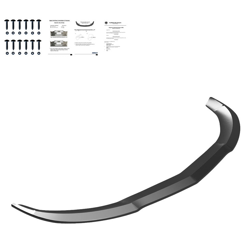 OneWay, Frontspoiler, Glossy Sort, Passer til Mercedes A45 AMG W176 (2013-2015)