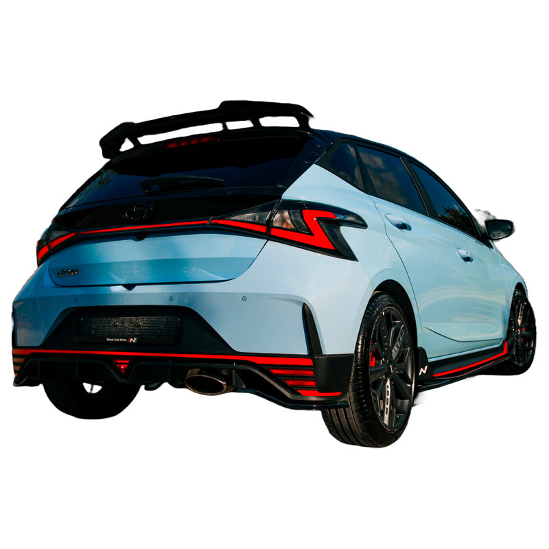 OneWay, Bagkofanger splitters, Højglans Sort, Passer til Hyundai I20 N MK3 (2020-), 2 stk. sæt