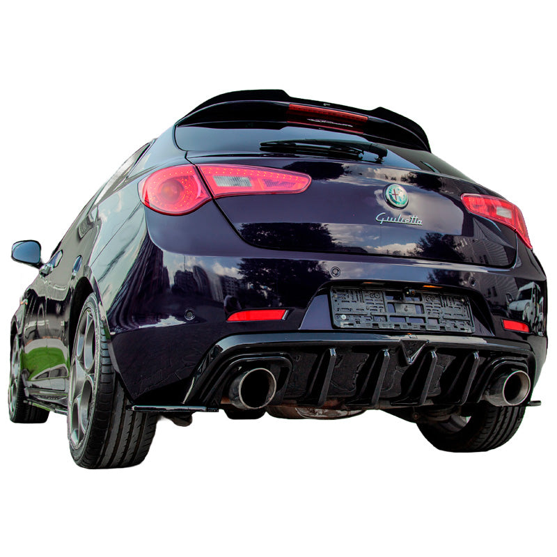 OneWay, Bagkofanger diffusor, Glossy sort, Passer til Alfa Romeo Giulietta 2010-2020, Version 2