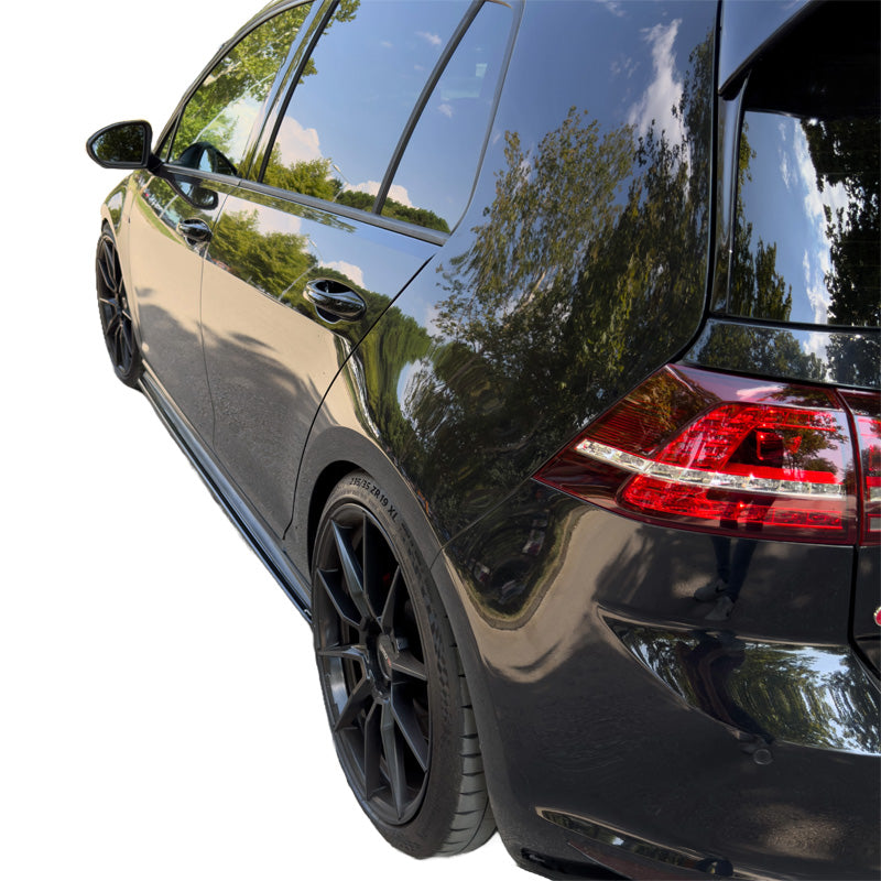 OneWay, Sideskørter, Glossy Sort, Passer til Volkswagen Golf VII HB/Variant GTi/GTD (2013-2016) - 2 dele