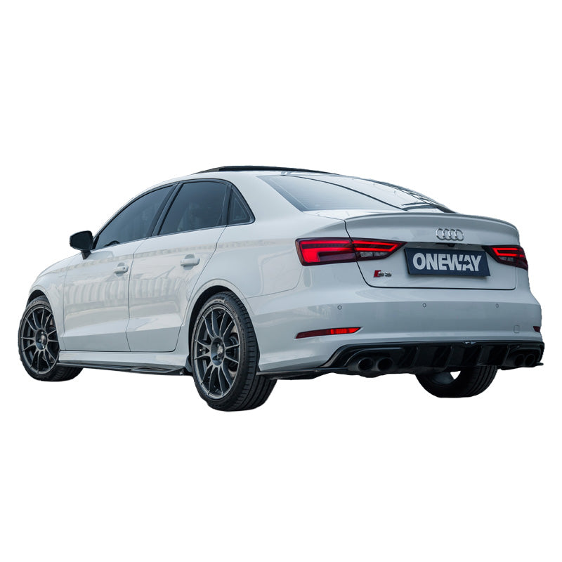 OneWay, Sideskørter, Glanssort, Passer til Audi S3 8V/8V Facelift Sedan/Convertible (2013-2020)